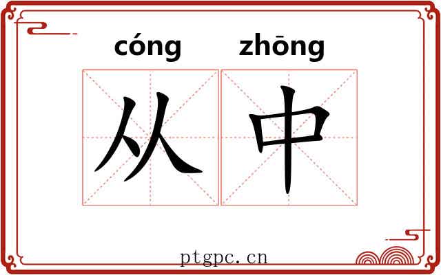 从中 从中