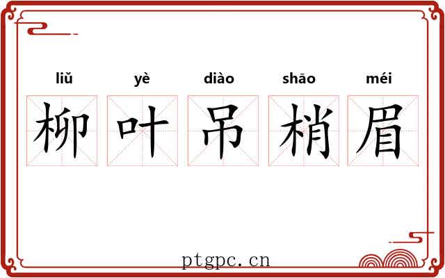 柳叶吊梢眉 柳叶吊梢眉