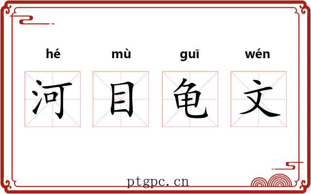 河目龟文 河目龟文