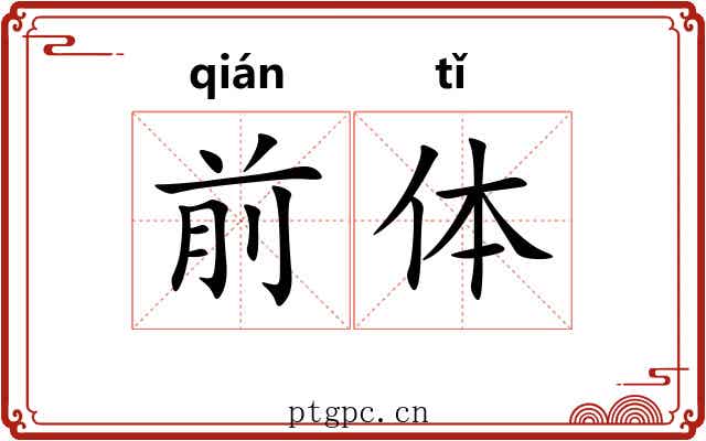 前体 前体