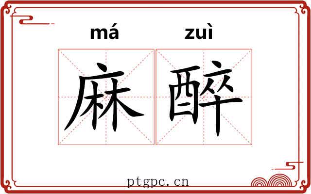 麻醉 麻醉