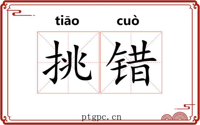 挑错