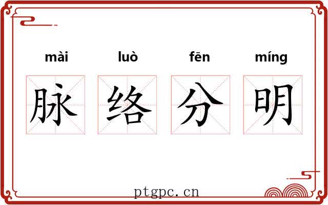 脉络分明 脉络分明