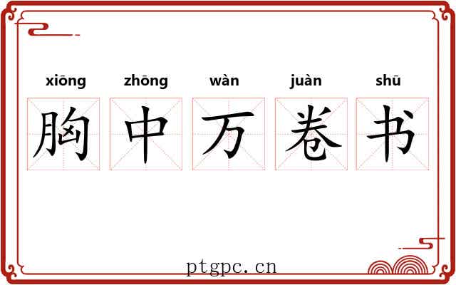 胸中万卷书 胸中万卷书