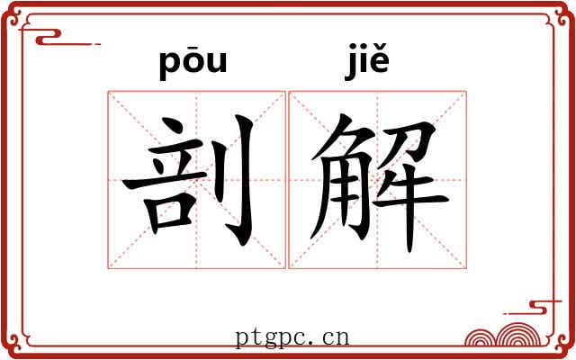 剖解 剖解