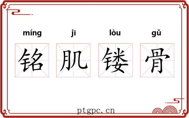 铭肌镂骨 铭肌镂骨