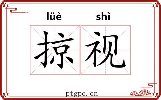 掠视