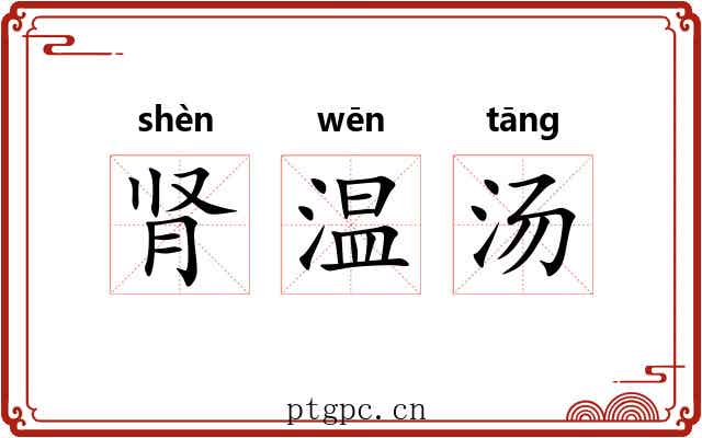 肾温汤 肾温汤