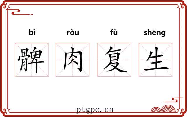 髀肉复生 髀肉复生