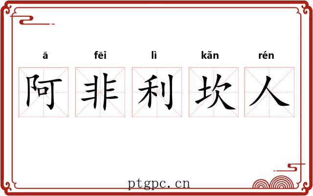 阿非利坎人 阿非利坎人