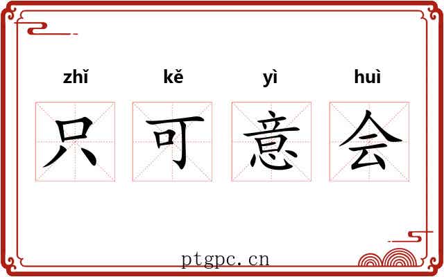 只可意会 只可意会