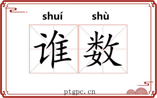 谁数 谁数