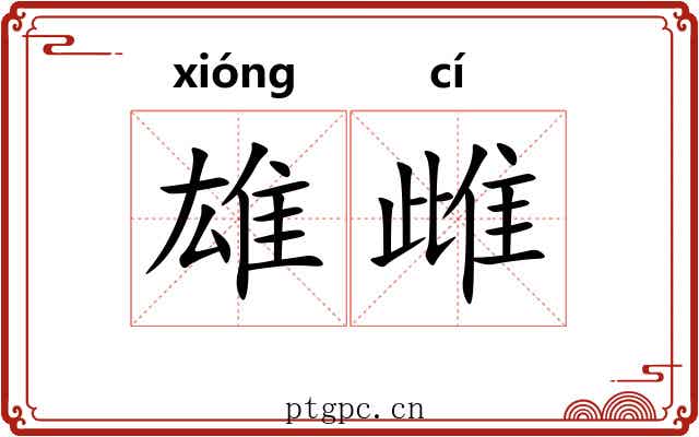雄雌 雄雌