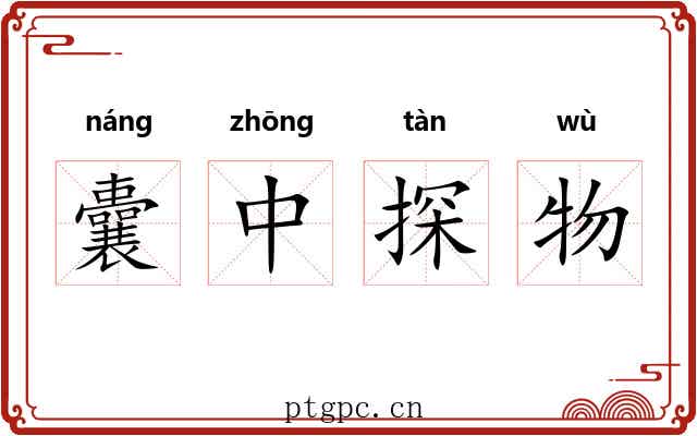 囊中探物 囊中探物