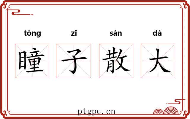 瞳子散大 瞳子散大