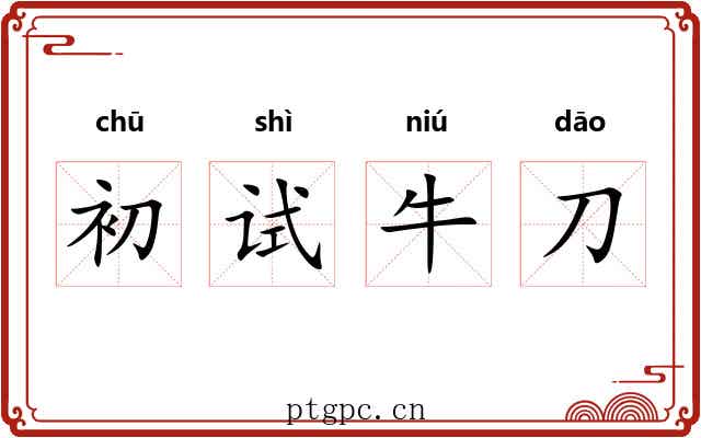 初试牛刀 初试牛刀