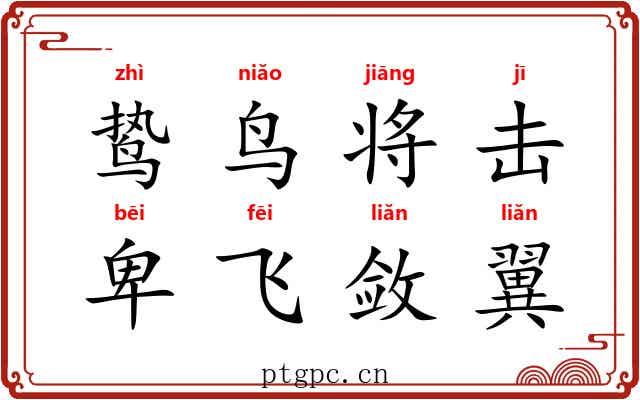 鸷鸟将击,卑飞敛翼 鸷鸟将击,卑飞敛翼