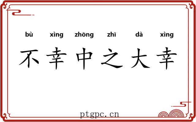 不幸中之大幸 不幸中之大幸