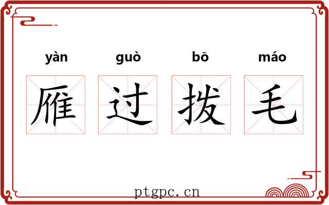 雁过拨毛 雁过拨毛