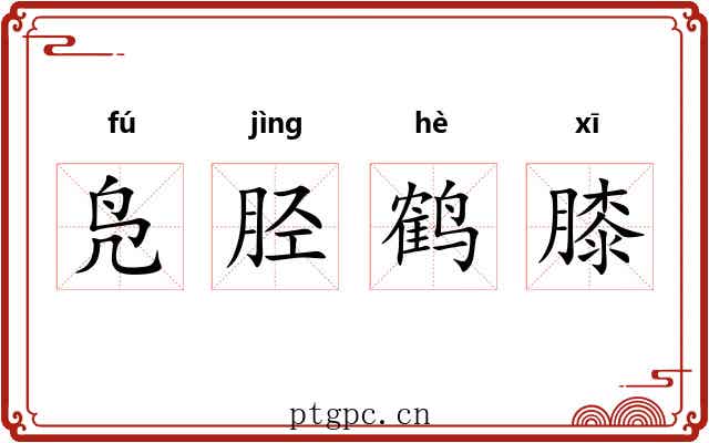凫胫鹤膝 凫胫鹤膝