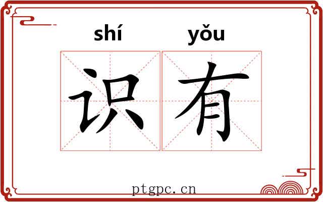识有 识有