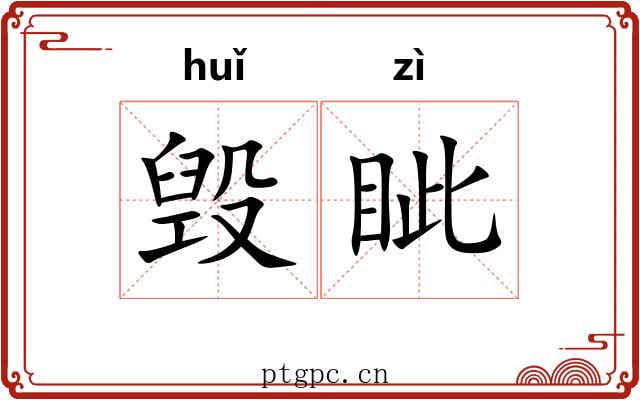 毁眦