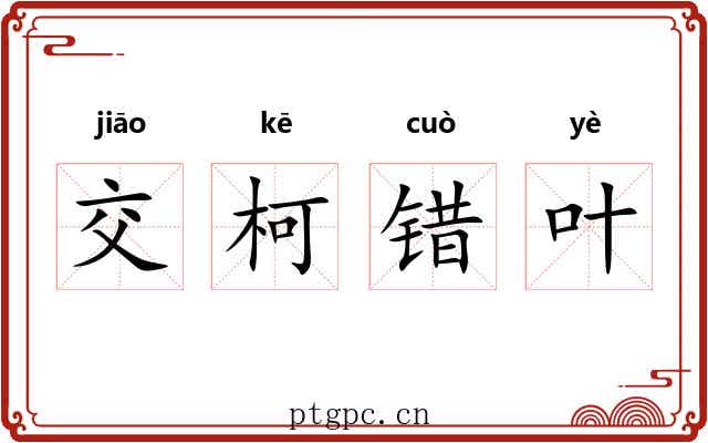交柯错叶 交柯错叶