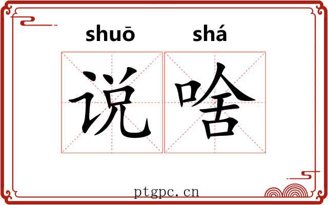 说啥