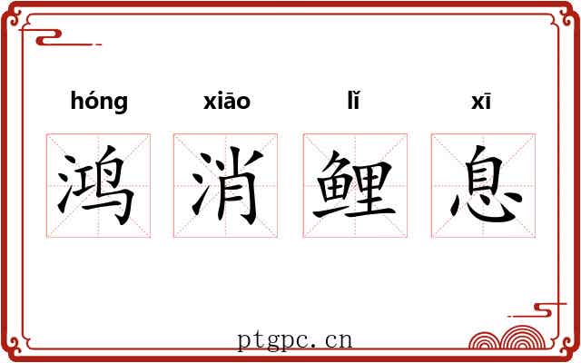 鸿消鲤息 鸿消鲤息