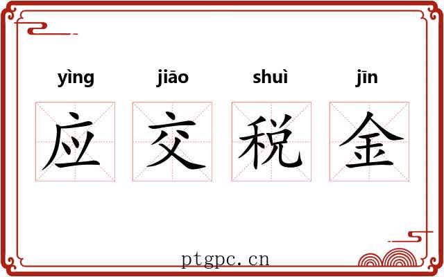 应交税金 应交税金