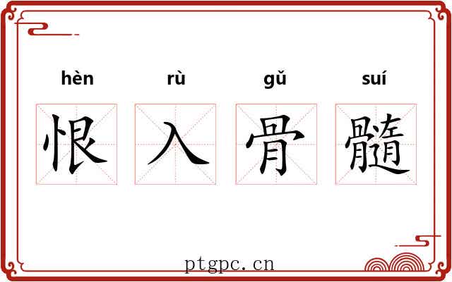 恨入骨髓 恨入骨髓
