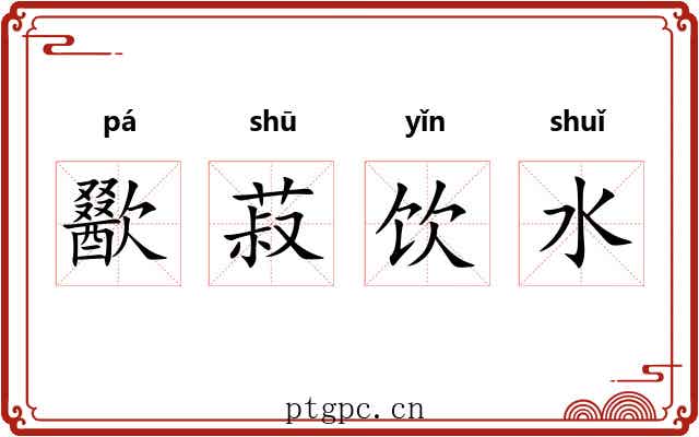 歠菽饮水 歠菽饮水