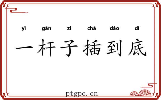 一杆子插到底 一杆子插到底