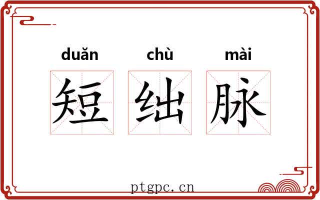 短绌脉 短绌脉