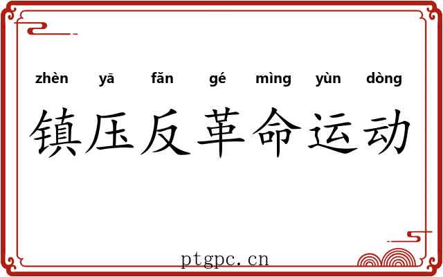 镇压反革命运动 镇压反革命运动