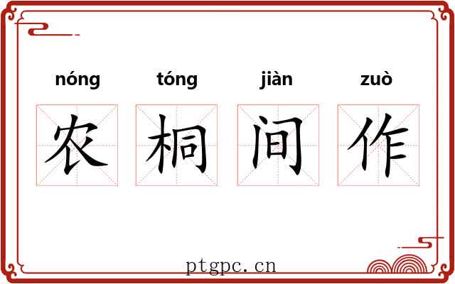 农桐间作