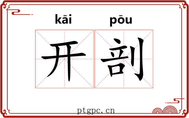 开剖 开剖