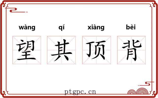 望其顶背 望其顶背