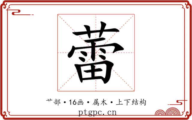 蕾 蕾